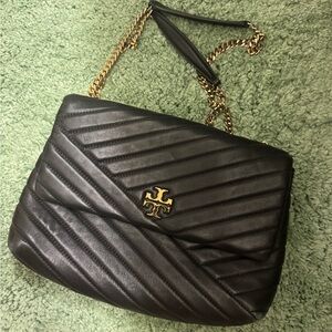 Tory Burch Black Chevron Shoulder Bag